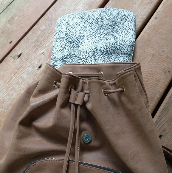 Soft Faux Leather Spring Backpack - Picture 3 of 5